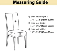 Elastic Chair Cover Stretch Removable Washable Short Dining Chair Cover Protector Seat Slipcover  -  Polyster, Elastic/ Stretchable,  Multipack of1